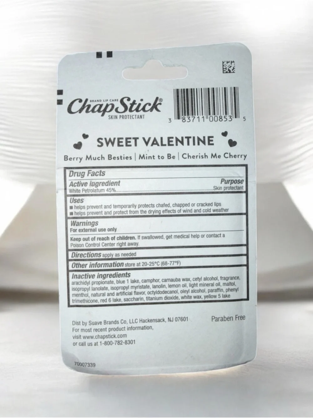 ChapStick Sweet Valentine Lip Balm Berry Much Bestie+Mint 2 Be+Cherish Me Cherry